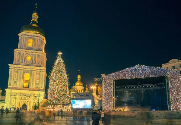 Noel süslemeleri Kiev, Ukrayna.