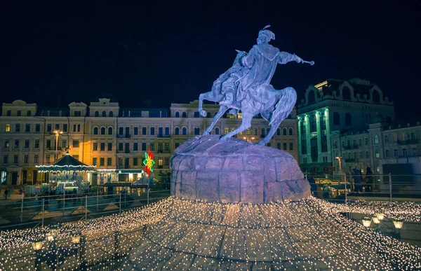 Noel süslemeleri Kiev, Ukrayna.