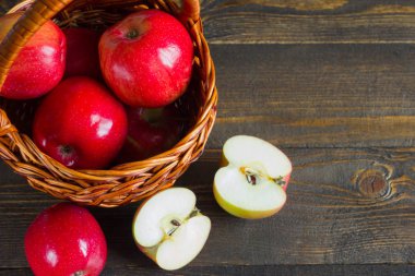 sepet, gıda tatlı taze elma