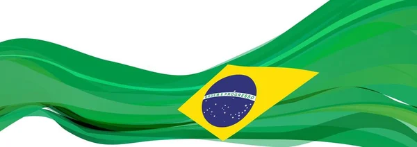 green with a yellow diamond the Flag of the Federative Republic of Brazil