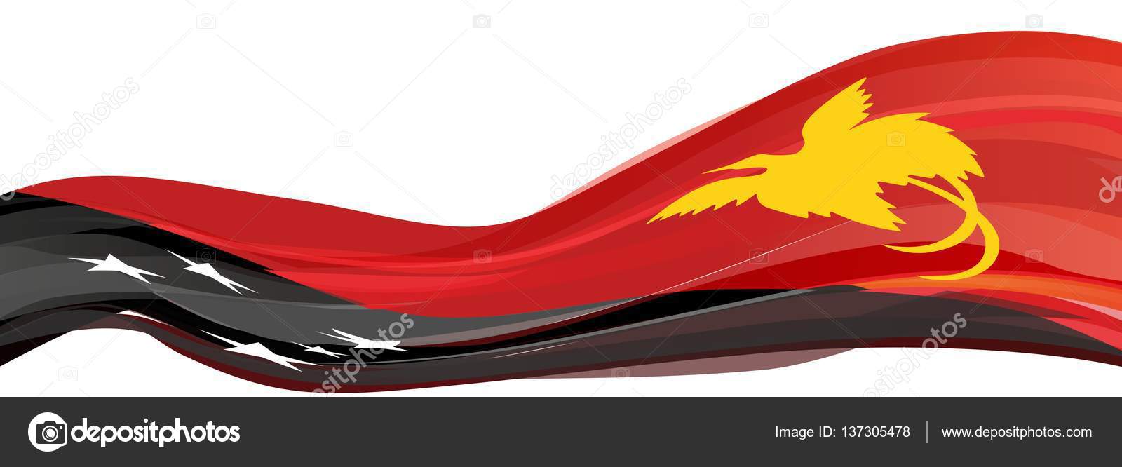 Noir Et Rouge Avec Un Oiseau De Paradis Jaune Avec Des