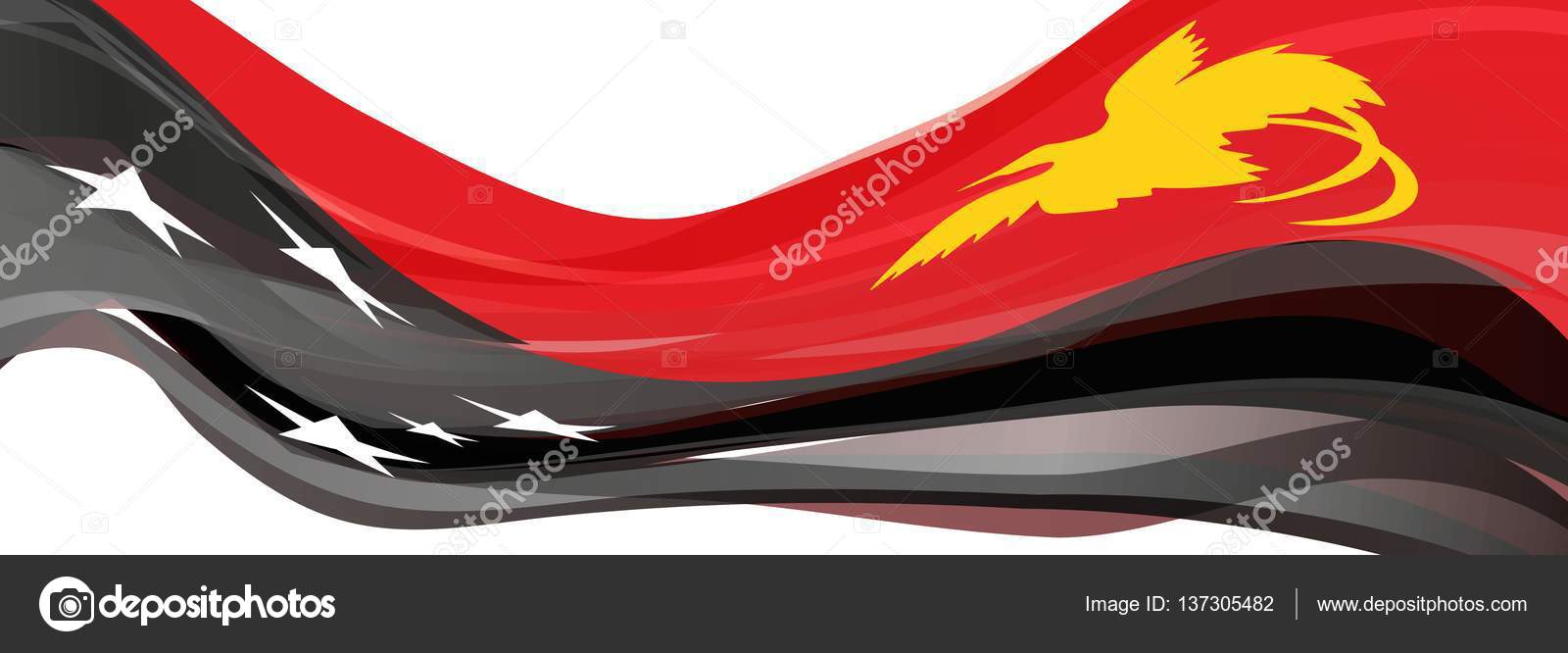 Noir Et Rouge Avec Un Oiseau De Paradis Jaune Avec Des