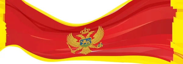 red with a gold eagle flag of Montenegro
