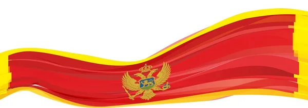 red with a gold eagle flag of Montenegro