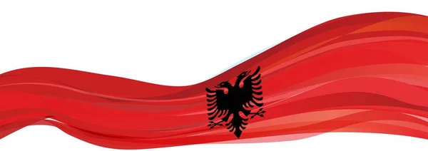 red with black eagle the Flag of the Republic of Albania