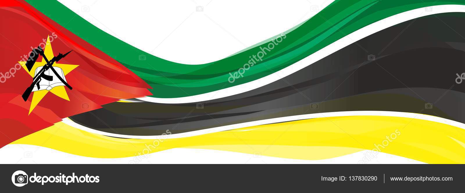 Vert Noir Et Jaune Avec Un Triangle Rouge Drapeau De La