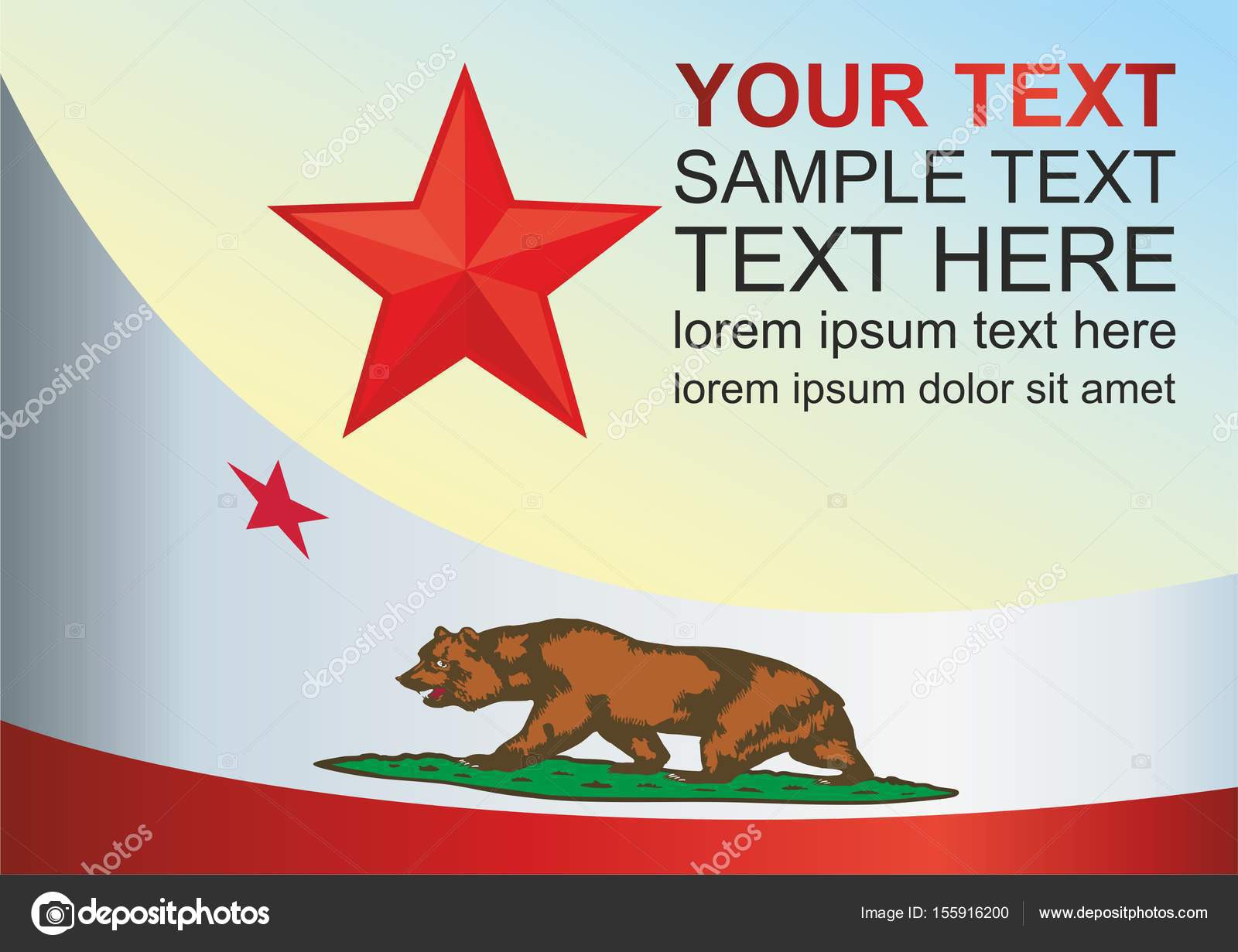 Flag Of The State California Template For Award An Official Document With Vector By SaliVit Flag Of The State California Template For Award An Official Document With Vector By SaliVit