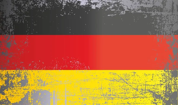 Flag of Germany, Federal Republic of Germany, Wrinkled dirty spots. Can be used for design, stickers, souvenirs