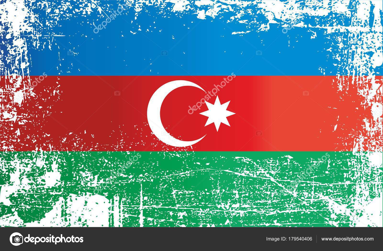 Bandera Azerbaiyán Manchas Sucias Arrugadas Puede Utilizar ...