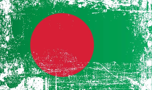 Flag of Bangladesh, People\'s Republic of Bangladesh. Wrinkled dirty spots. Can be used for design, stickers, souvenirs