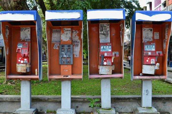 Old street telephones in Kudat — Stock Photo, Image
