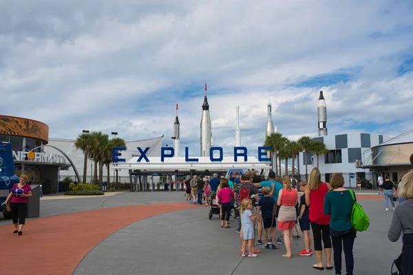 Florida Noviembre 2019 Línea Entrada Del Centro Espacial John Kennedy — Foto de Stock