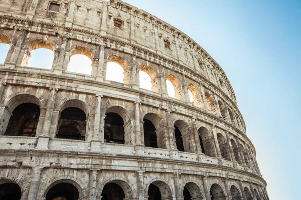 View of famous Coliseum in Rome, Italy