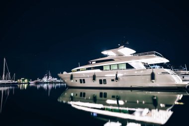 Luxury yachts in La Spezia clipart