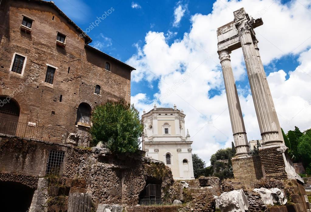 Archaeological ruins in Rome