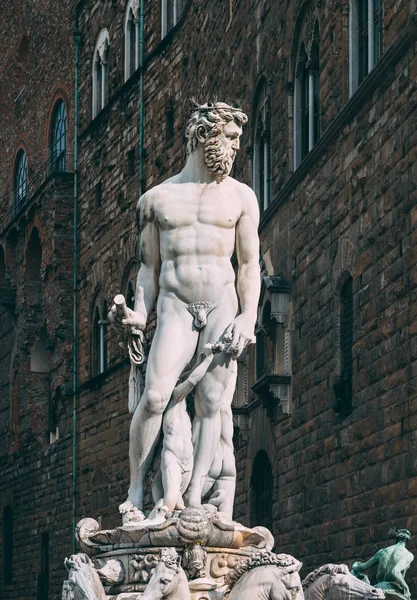 Fontána Neptun ve Florencii — Stock fotografie