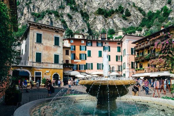 Water fountain in main street Royalty Free Stock Photos