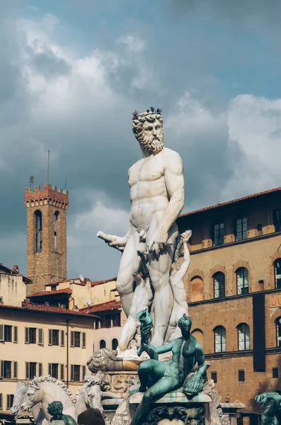 Fountain Neptune in Florence Stock Photo