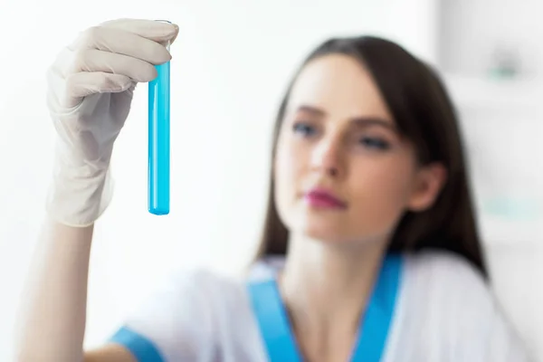 Chemical female researcher — Stock Photo, Image