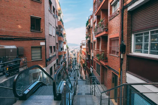 Straat in Barcelona stad — Stockfoto