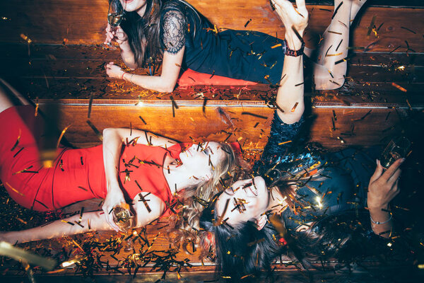 women having fun at party