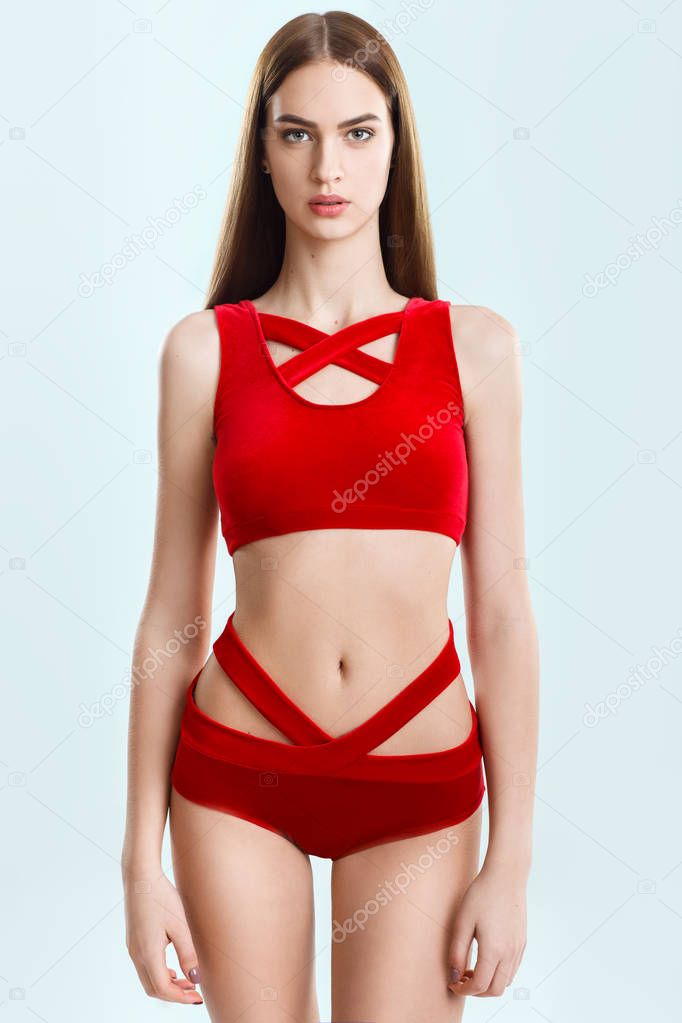 woman in swimsuit posing 