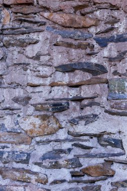 Düz cobblestones duvarla