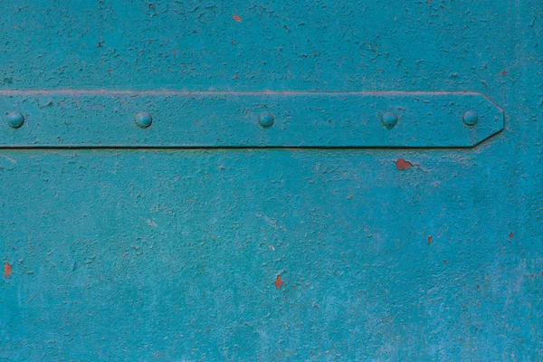 老蓝色油漆在门 — 图库照片