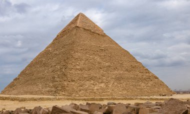 Giza, Mısır Mısır piramitleri içinde. Seyahat kavramı