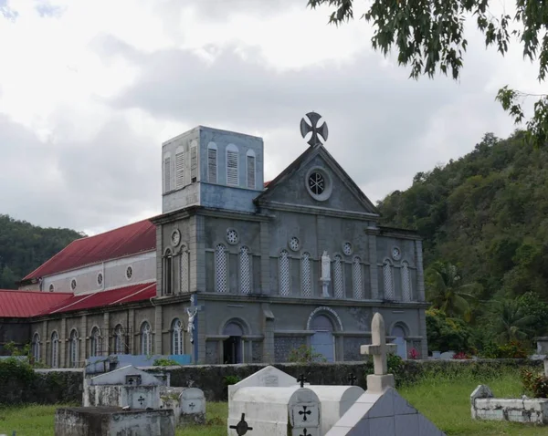 Gereja Asumsi, Soufrire, St. Lucia — Stok Foto