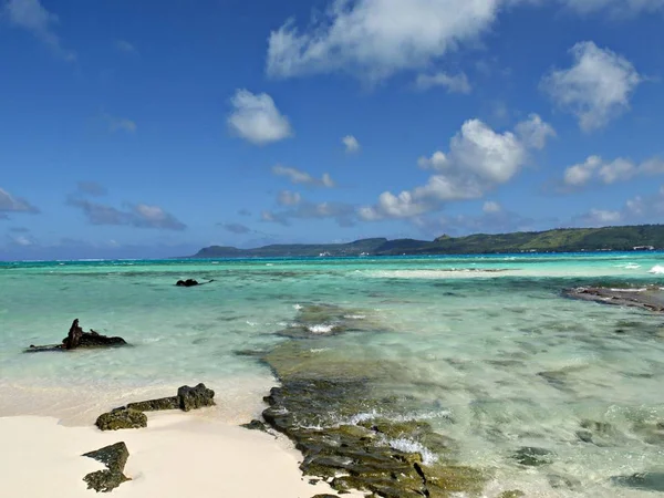Yumuşak beyaz kum ve mercan, Managaha Adası, Saipan