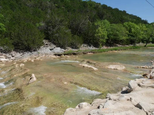 Turner Falls transborda de Cachoeiras Turner, Oklahoma — Fotografia de Stock