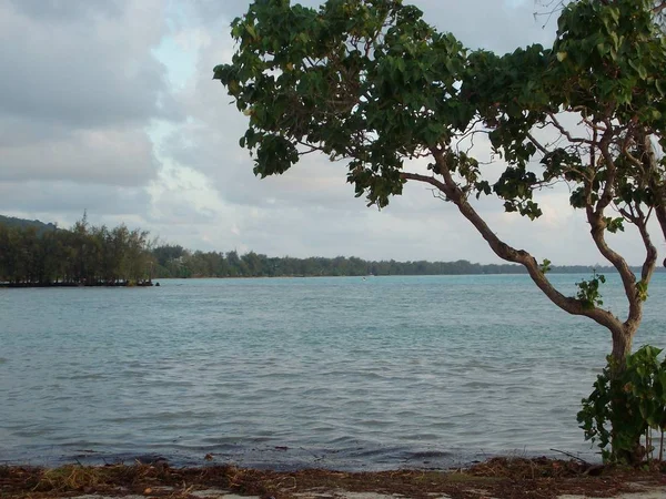 Gloomy Still Beautiful Day Fishing Base Garapan Saipan — Stock Photo, Image