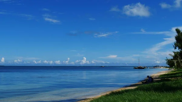 Orörda Blå Vattnet Saipan Lagunen Solig Dag Nordmarianerna — Stockfoto