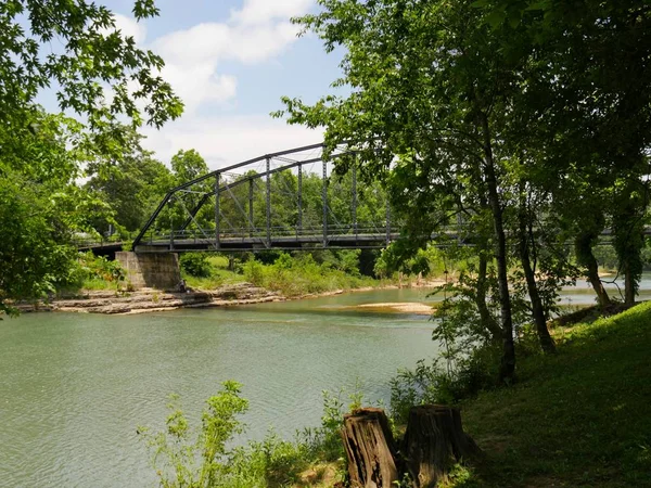 Vue Latérale Pont War Eagle Mill Point Repère Rogers Des — Photo