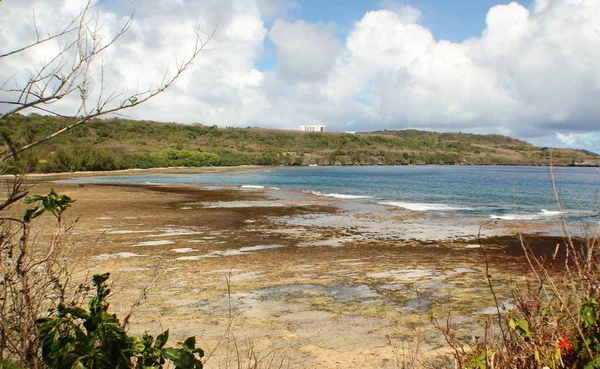 Även Vid Lågvatten Laulau Bukten San Vicente Saipan Syn Att — Stockfoto