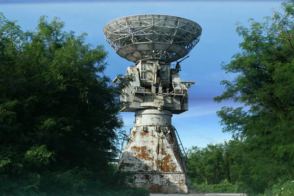 Ruínas Uma Torre Abandonada Radar 111 Barreira Pacífico Saipanas Ruínas — Fotografia de Stock