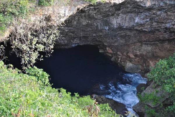 Grotto Unique Diving Spot Which Collapsed Limestone Cavern Saipan Northern — Stock Photo, Image