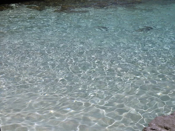 Вид Повітря Сайпан Західного Узбережжя Здалеку Глибокими Блакитними Водами Сайпан — стокове фото