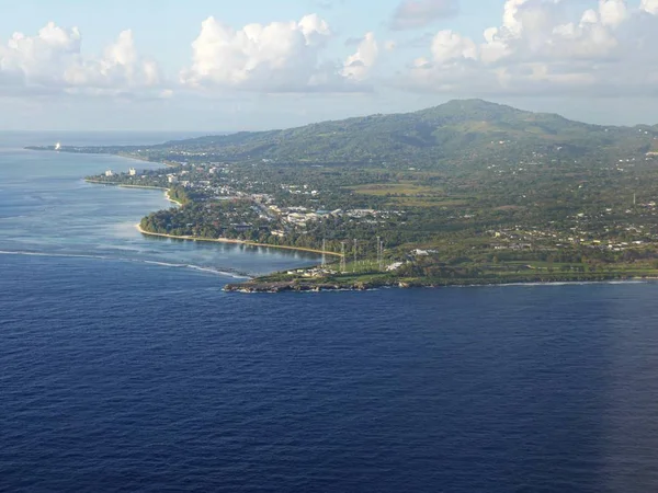 Luftaufnahme Der Westküste Des Saipan Aus Der Ferne Mit Dem — Stockfoto