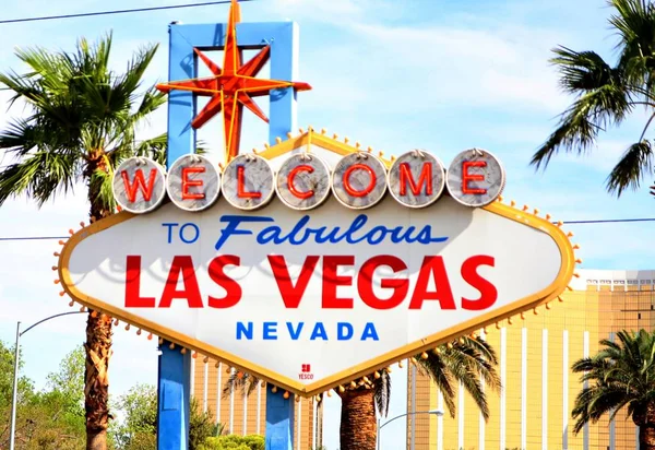 Las Vegas Nevada April 2017 Welcome Fabulous Las Vegas Sign — Stock Photo, Image