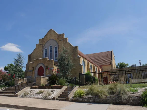 Primera Iglesia Cristiana Junto Camino Azufre Oklahoma —  Fotos de Stock