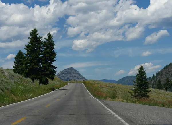 Promenade Panoramique Autour Parc National Yellowstone Wyoming — Photo