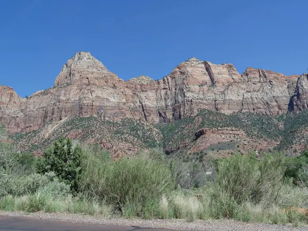 Naturskönt Landskap Vid Zions Nationalpark Utah Usa — Stockfoto