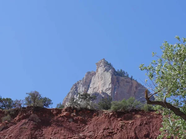 Закрытие Потрясающих Скал Скал Национальном Парке Зайон Юта Сша — стоковое фото