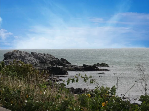 Γραφική Θέα Κατά Μήκος Της Ακτής Της Jamestown Rhode Island — Φωτογραφία Αρχείου