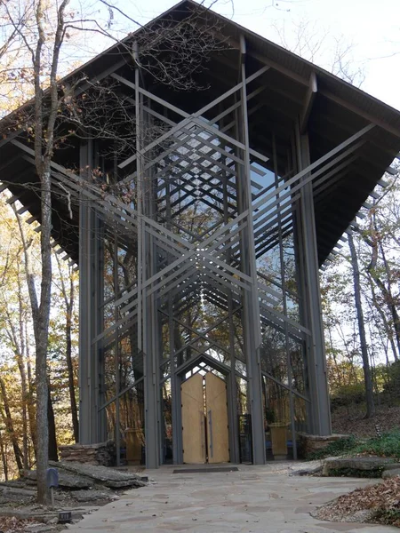 Primer Plano Capilla Thorncrown Eureka Springs Arkansas — Foto de Stock