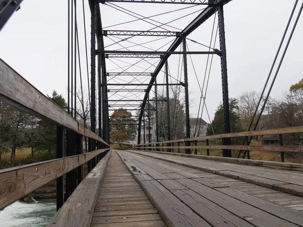 War Eagle Bridge Attraktion Arkansas Som Finns Upptagen Det Nationella — Stockfoto