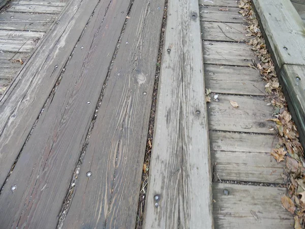 Close Slats Wooden Bridge — Stock Photo, Image