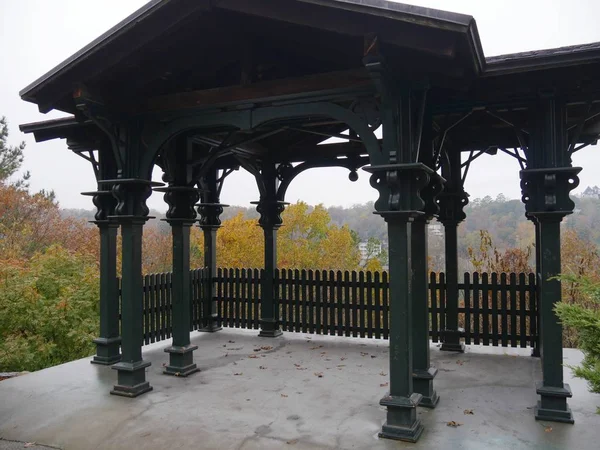 Close Open View Deck Full Colors Autumn Eureka Springs Arkansas — Stock Photo, Image